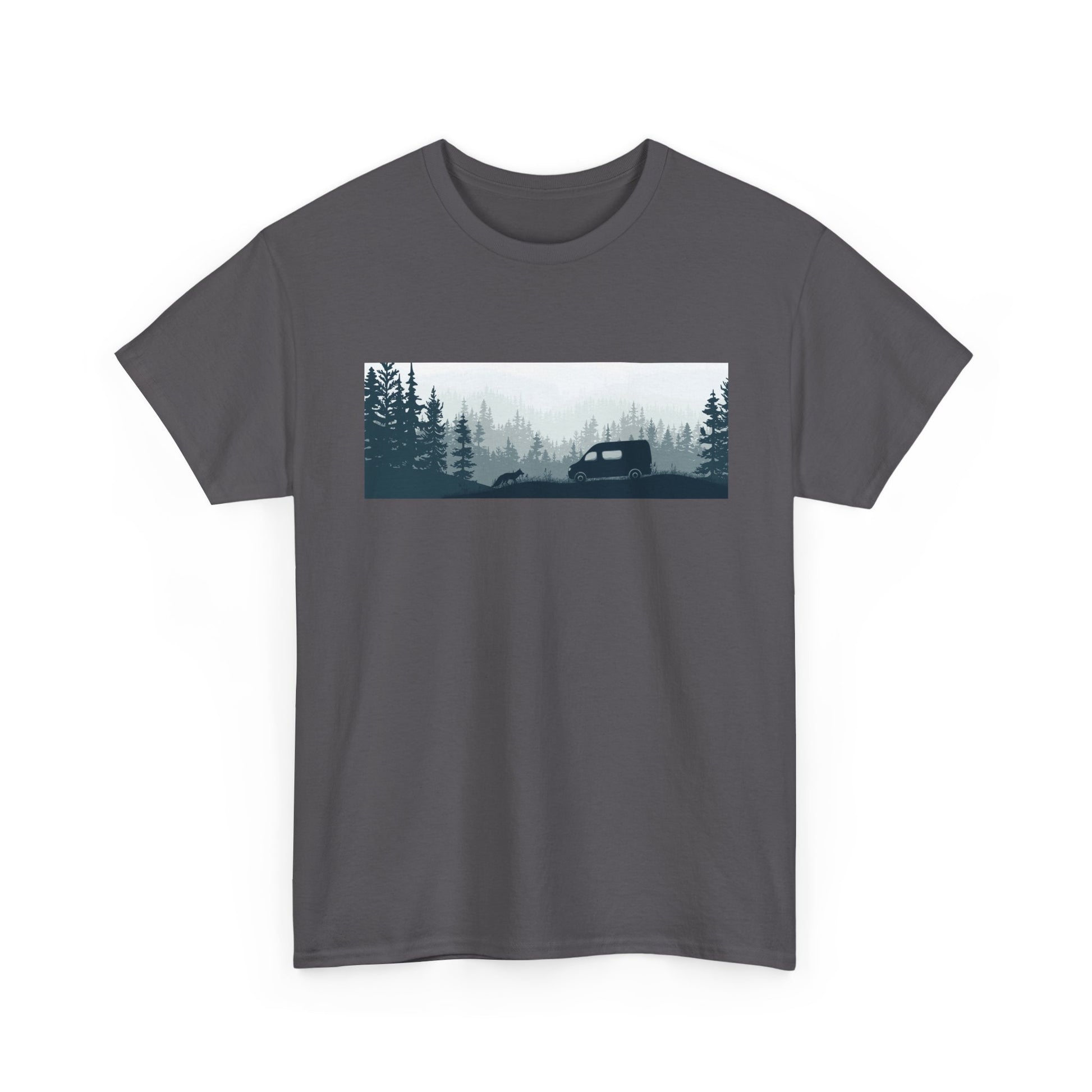Nature Adventure Unisex Heavy Cotton Tee, Camping Shirt, Outdoor Wear, Gift for Nature Lovers, Eco-Friendly Apparel, Adventure Outfit - MaisonThreadory