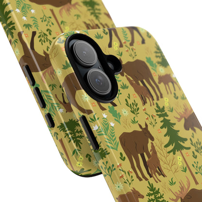 Moose Phone Case - Nature Lover's Accessory, Gifts for Outdoorsy Friends, Wildlife Decor, Eco-Friendly Cover, Forest Adventure Gear - MaisonThreadory