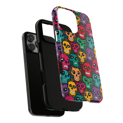 Phone Case, Day of the Dead Tough Case Phone, Mexican Skull Phone Cover, Floral Skeleton Phone Protector, Sugar Skull iPhone Case, Tough