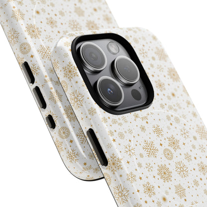 Festive Snowflake Phone Cases for Winter, Holiday Gift, Sleek Design, Winter Accessories, Durable Protection - MaisonThreadory