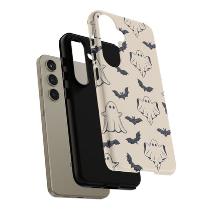 Halloween Phone Case, Ghosts and Bats, Cute Phone Cover, Spooky Accessories, Fall Decor, Gifts for Her, Halloween Party - MaisonThreadory