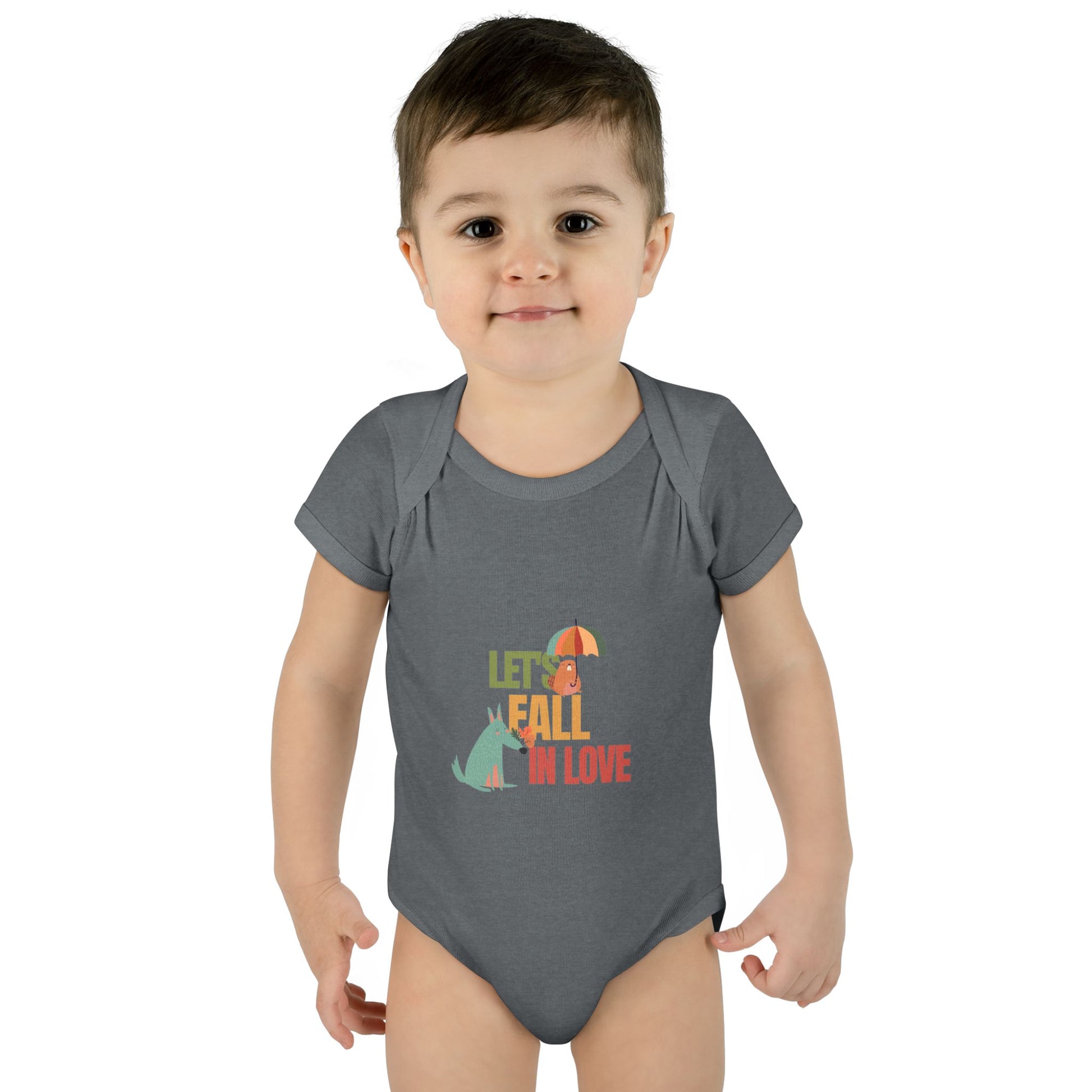 Autumn Baby Bodysuit - Let's Fall in Love, Cute Infant Outfit, Seasonal Gift, Baby Shower Present, Little One's Fall Fashion - MaisonThreadory