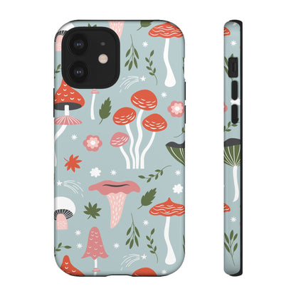 Whimsical Mushroom Phone Case, Cute Floral Smartphone Cover, Unique Gift for Nature Lovers, Trendy Tech Accessory, Eco-friendly Case