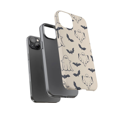 Halloween Phone Case, Ghosts and Bats, Cute Phone Cover, Spooky Accessories, Fall Decor, Gifts for Her, Halloween Party - MaisonThreadory
