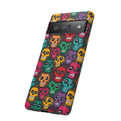 Phone Case, Day of the Dead Tough Case Phone, Mexican Skull Phone Cover, Floral Skeleton Phone Protector, Sugar Skull iPhone Case, Tough