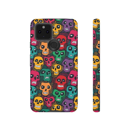 Phone Case, Day of the Dead Tough Case Phone, Mexican Skull Phone Cover, Floral Skeleton Phone Protector, Sugar Skull iPhone Case, Tough