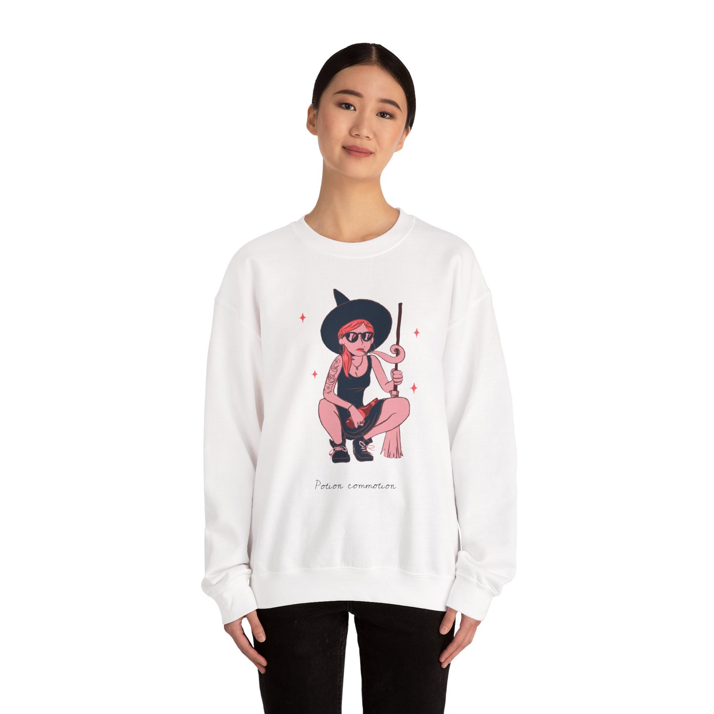 Chic Witch Sweatshirt - Cozy Unisex Crewneck for Halloween, Fall Fashion, Casual Wear, Gift for Friends & Family