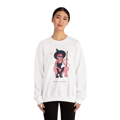 Chic Witch Sweatshirt - Cozy Unisex Crewneck for Halloween, Fall Fashion, Casual Wear, Gift for Friends & Family