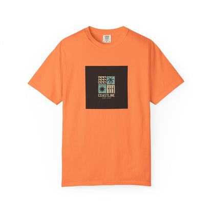 Coastline T-Shirt, Unisex Garment-Dyed Tee, Casual Summer Wear, Coastal Vibes, Beach Day Apparel, Vacation Essential - MaisonThreadory