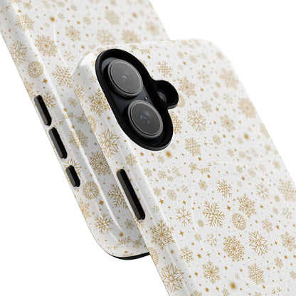 Festive Snowflake Phone Cases for Winter, Holiday Gift, Sleek Design, Winter Accessories, Durable Protection - MaisonThreadory