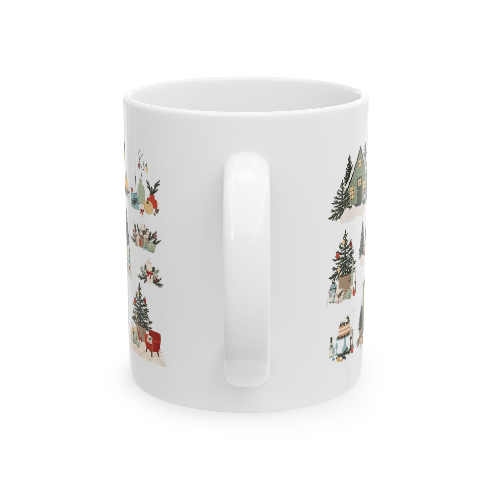 Festive Holiday Ceramic Mug | Cozy Christmas Coffee Cup, Winter Decor, Gift for Friends, Family, and Secret Santa - MaisonThreadory