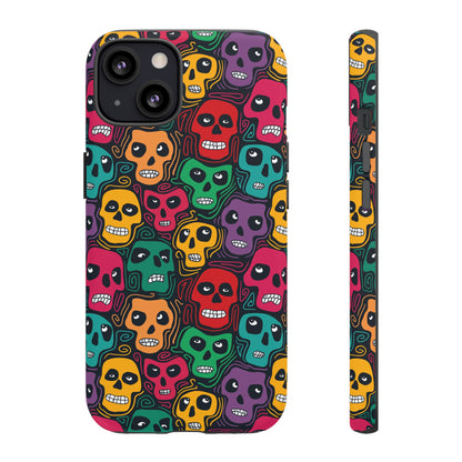 Phone Case, Day of the Dead Tough Case Phone, Mexican Skull Phone Cover, Floral Skeleton Phone Protector, Sugar Skull iPhone Case, Tough