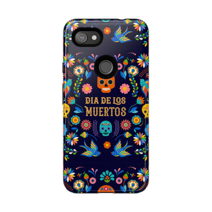 Colorful Dia de los Muertos Phone Case, Skull Design, Floral Phone Cover, Sugar Skull Accessories, Day of the Dead Gift