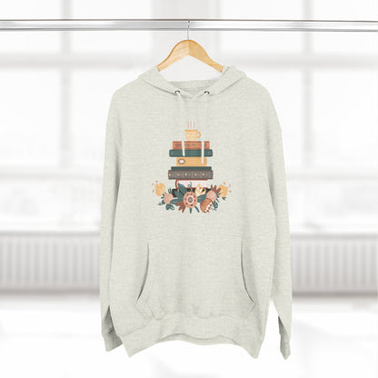 Cozy Book Lover's Hoodie | Three-Panel Fleece, Reading Gift, Literary Sweatshirt, Casual Apparel, Birthday Present, Book Club Outfit - MaisonThreadory
