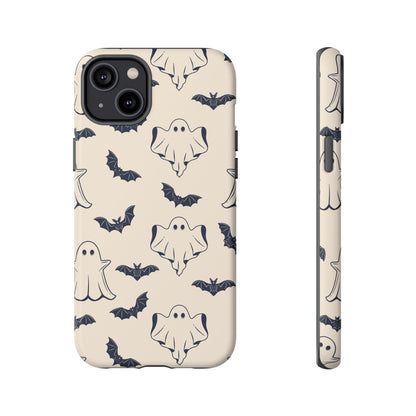 Halloween Phone Case, Ghosts and Bats, Cute Phone Cover, Spooky Accessories, Fall Decor, Gifts for Her, Halloween Party - MaisonThreadory