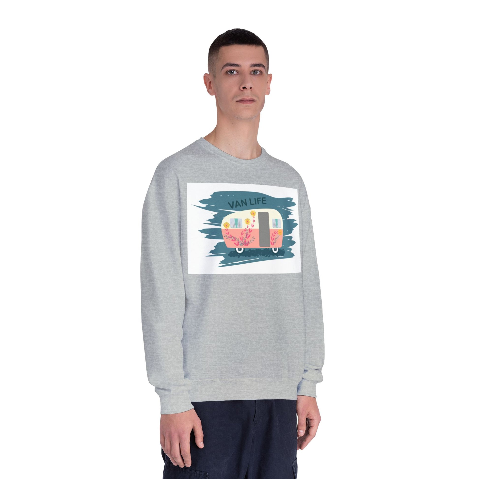 Van Life Sweatshirt, Cozy Crewneck for Adventure Lovers, Travel Apparel for Road Trips, Perfect Gift for Campers & Van Enthusiasts - MaisonThreadory