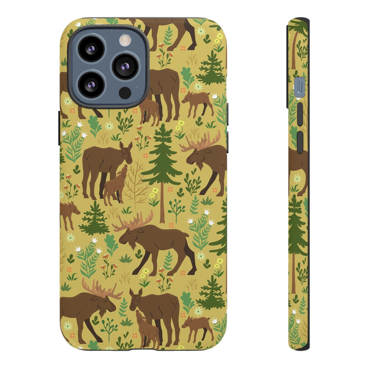 Moose Phone Case - Nature Lover's Accessory, Gifts for Outdoorsy Friends, Wildlife Decor, Eco-Friendly Cover, Forest Adventure Gear - MaisonThreadory