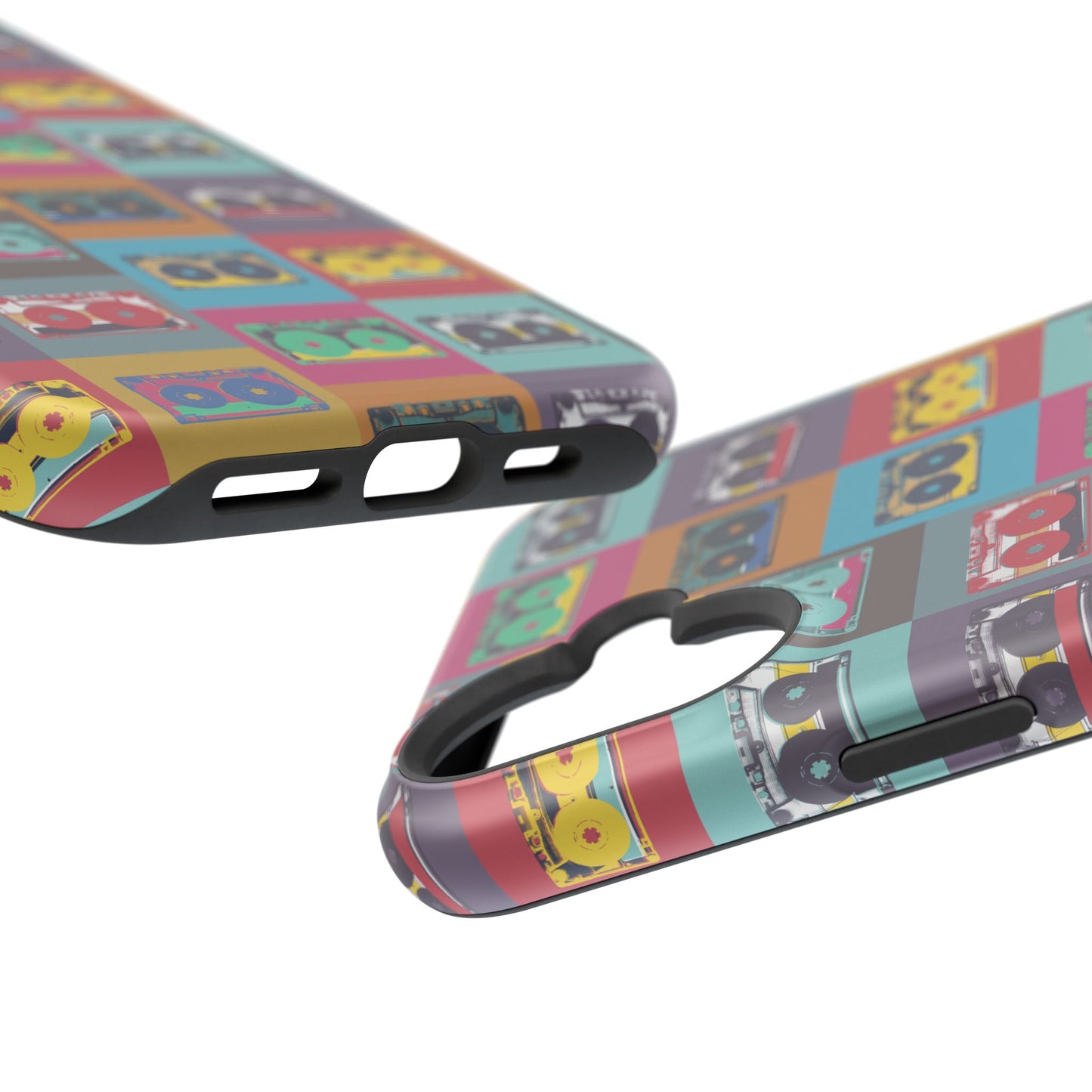 Retro Cassette Tape Phone Case, Vintage Style Tough Case, Music Lover Gift, Funky Tech Accessory, Fun Phone Cover