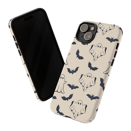 Halloween Phone Case, Ghosts and Bats, Cute Phone Cover, Spooky Accessories, Fall Decor, Gifts for Her, Halloween Party - MaisonThreadory