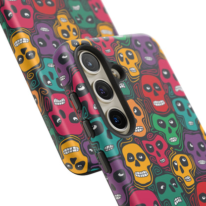 Phone Case, Day of the Dead Tough Case Phone, Mexican Skull Phone Cover, Floral Skeleton Phone Protector, Sugar Skull iPhone Case, Tough