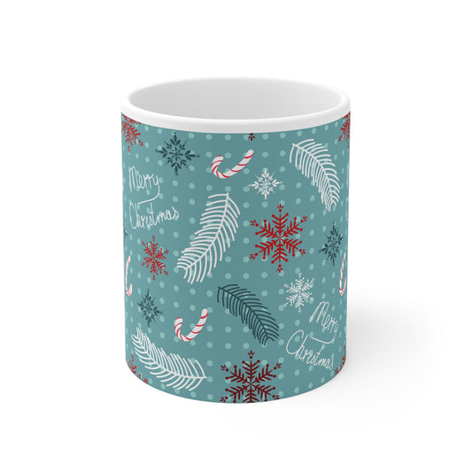 Festive Holiday Mug with Christmas Design, Seasonal Coffee Cup, Winter Gift, Merry Christmas Mug, Cozy Drinkware, Holiday Decor - MaisonThreadory