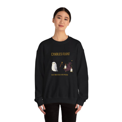 Whimsical Owl Crewneck Sweatshirt, Cozy Fall Apparel, Gift for Nature Lovers, Halloween Sweater, Cute Animal Sweatshirt - MaisonThreadory