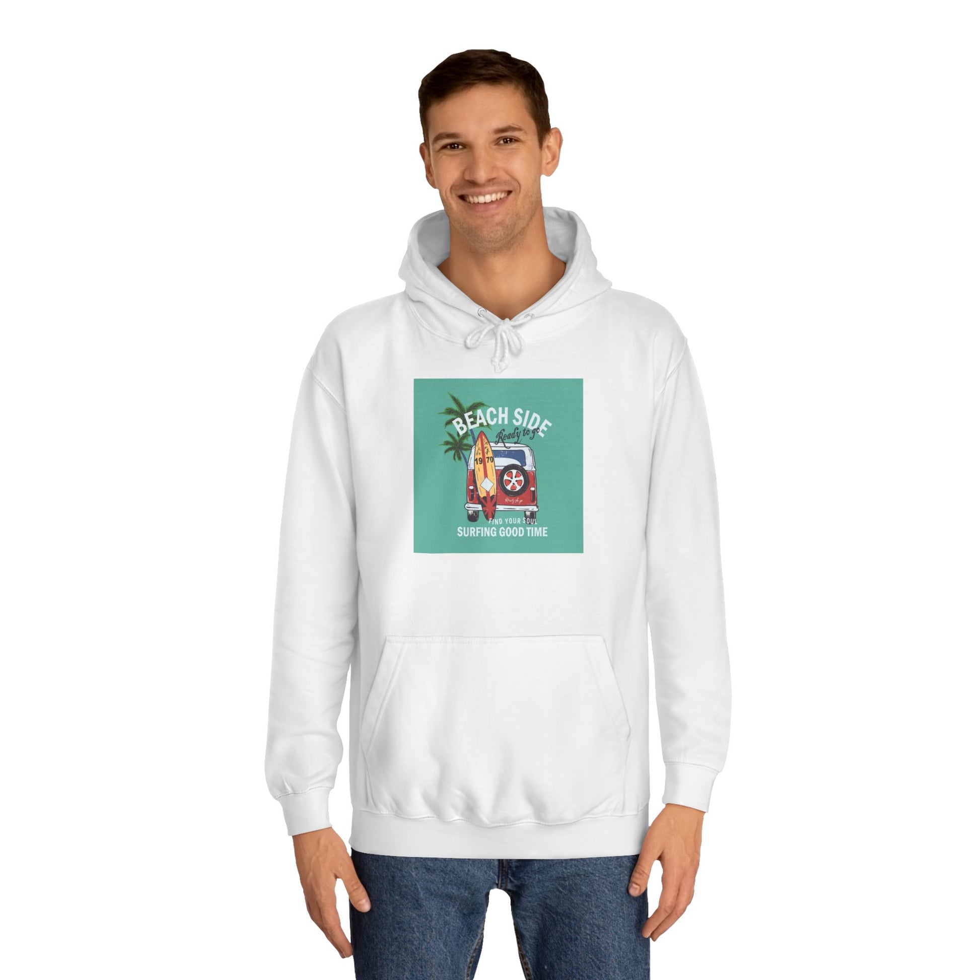 Beachside Vibes Unisex Hoodie | Perfect for College Students, Cozy Days, Summer Vacations, Gift for Friends, Casual Wear - MaisonThreadory