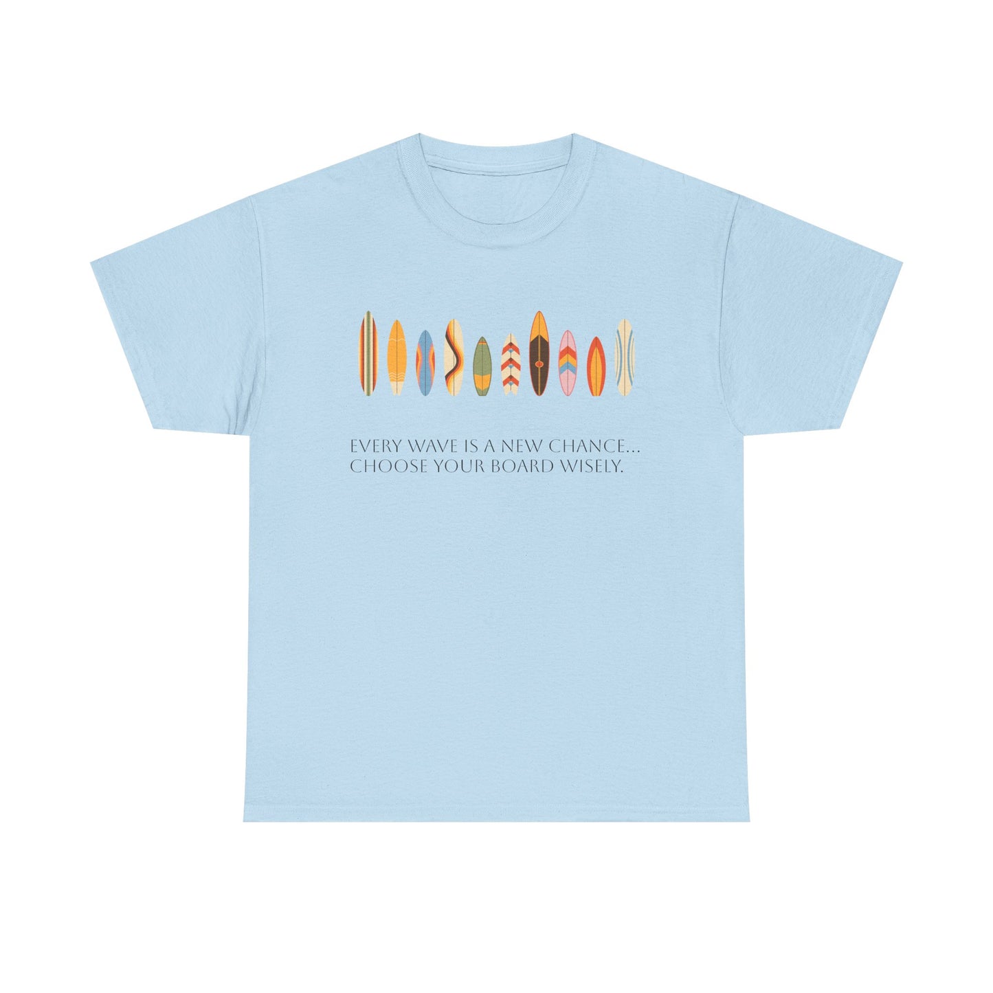 Surf Vibes Unisex Heavy Cotton Tee | Chill Beachwear, Casual Summer Shirt, Gift for Surf Lovers, Vacation Outfit, Everyday Wear - MaisonThreadory