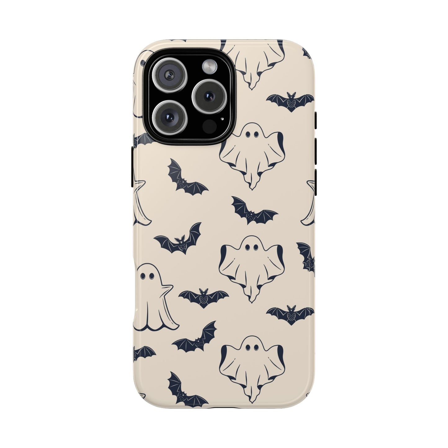 Halloween Phone Case, Ghosts and Bats, Cute Phone Cover, Spooky Accessories, Fall Decor, Gifts for Her, Halloween Party - MaisonThreadory