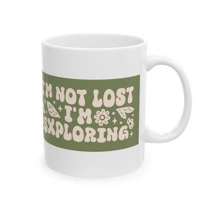 Exploring Things Ceramic Mug, Funny Coffee Cup, Gift for Adventurers, Nature Lover, Plant Enthusiast, Inspirational Quote Mug - MaisonThreadory
