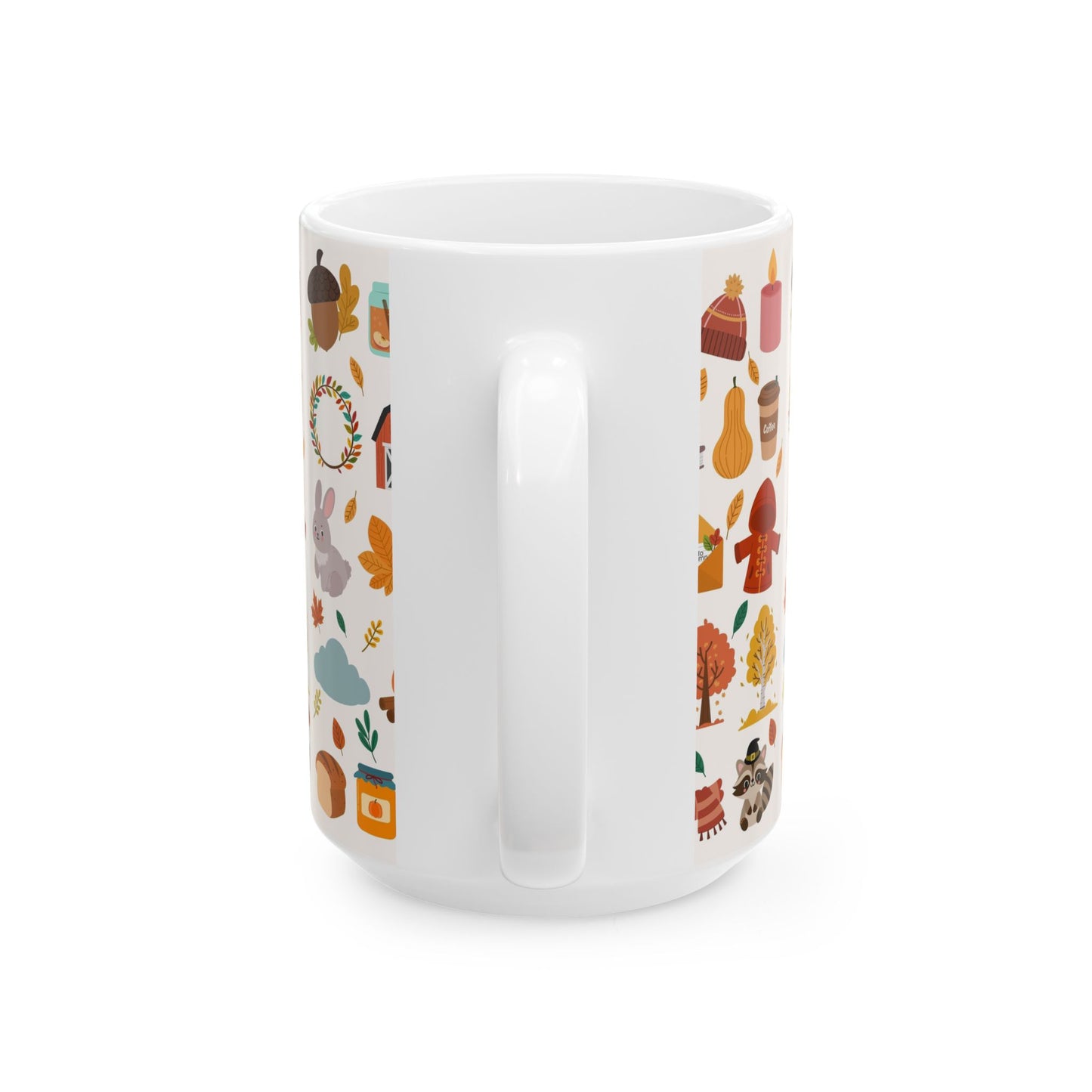 Autumn Harvest Ceramic Mug - Hello Fall Design, Cozy Kitchen Decor, Seasonal Gift, Cute Drinkware for Autumn Lovers, Perfect for [...] - MaisonThreadory