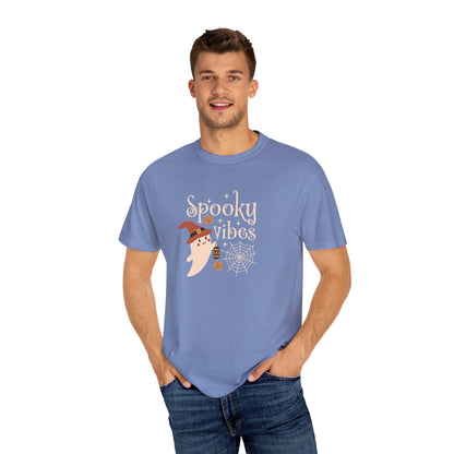 Spooky Ghost T-Shirt, Halloween Apparel, Unisex Tee, Fall Fashion, Cute Ghost Design, Perfect for Autumn Celebrations - MaisonThreadory