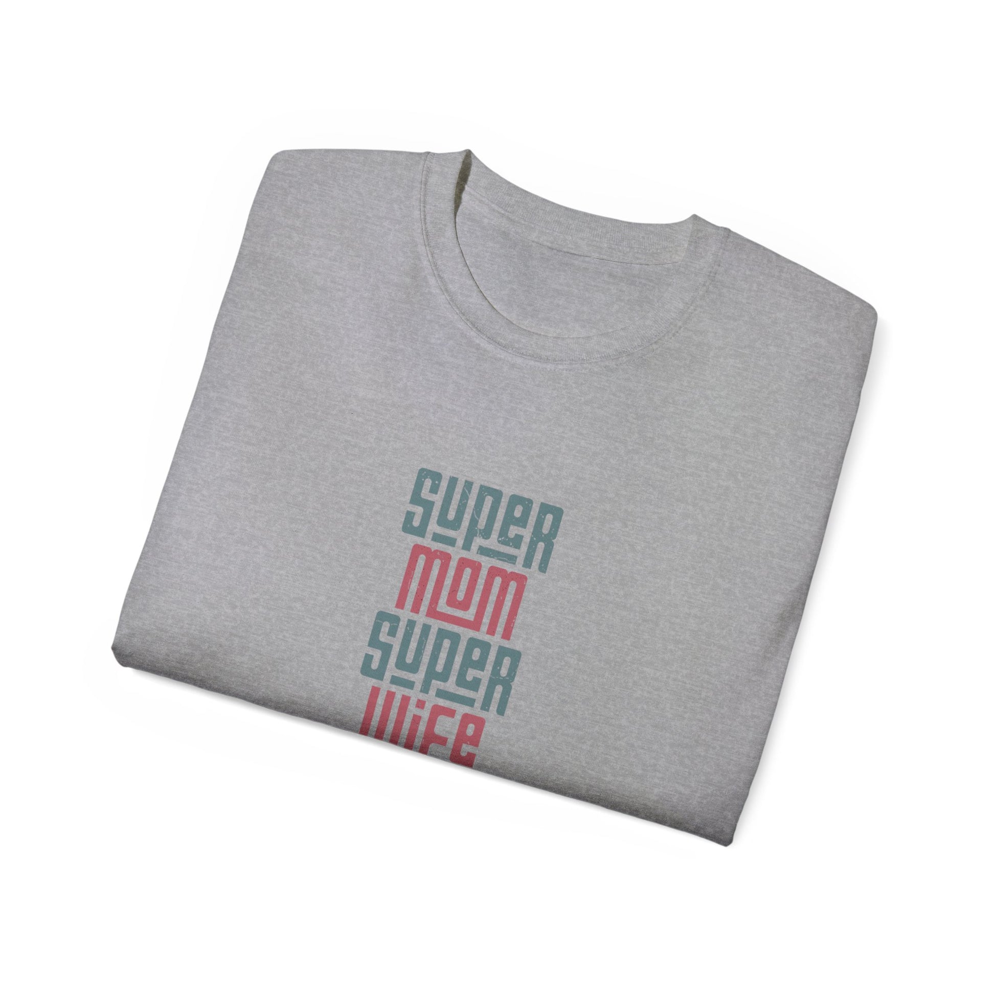 Super Mom Super Wife Super Tired Tee, Funny T-Shirt for Moms, Mother's Day Gift, Self-Care Shirt, Unisex Cotton Tee, Casual Wear - MaisonThreadory