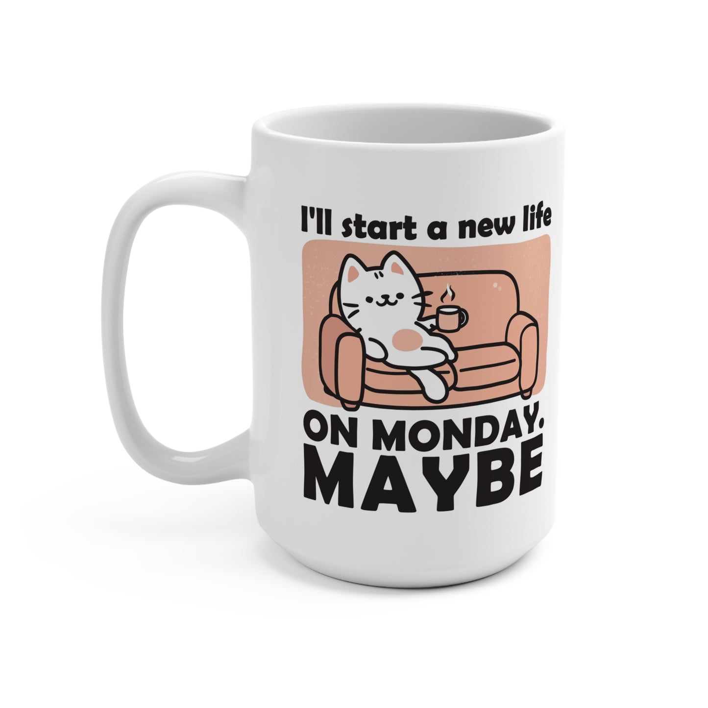 Cozy Cat Mug, Cute Cat Coffee Cup, Funny Pet Lover Gift, Inspirational Drinkware, Ideal for Birthdays and Holidays - MaisonThreadory