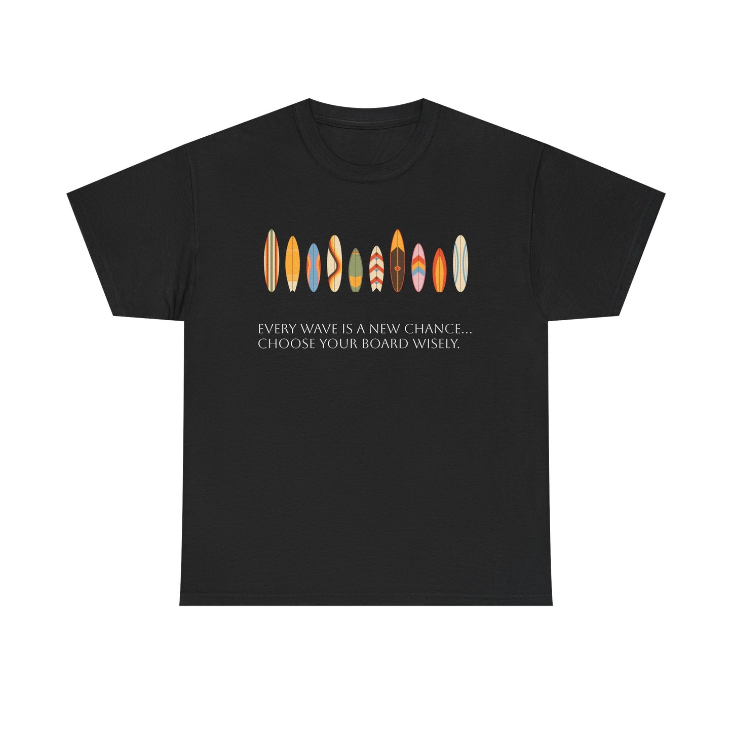 Surf Vibes Unisex Heavy Cotton Tee | Chill Beachwear, Casual Summer Shirt, Gift for Surf Lovers, Vacation Outfit, Everyday Wear - MaisonThreadory