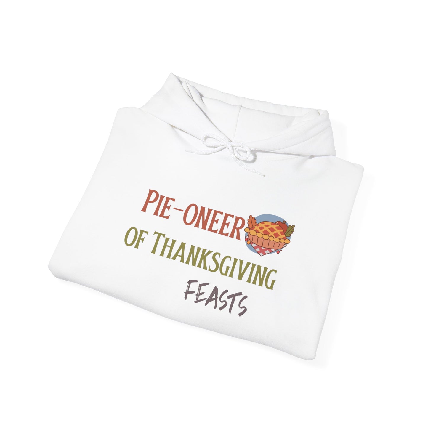 Thanksgiving Pie-o-neer Unisex Heavy Blend Hooded Sweatshirt, Cozy Holiday Sweatshirt, Thanksgiving Apparel, Fall Fashion, Foodie Gifts - MaisonThreadory