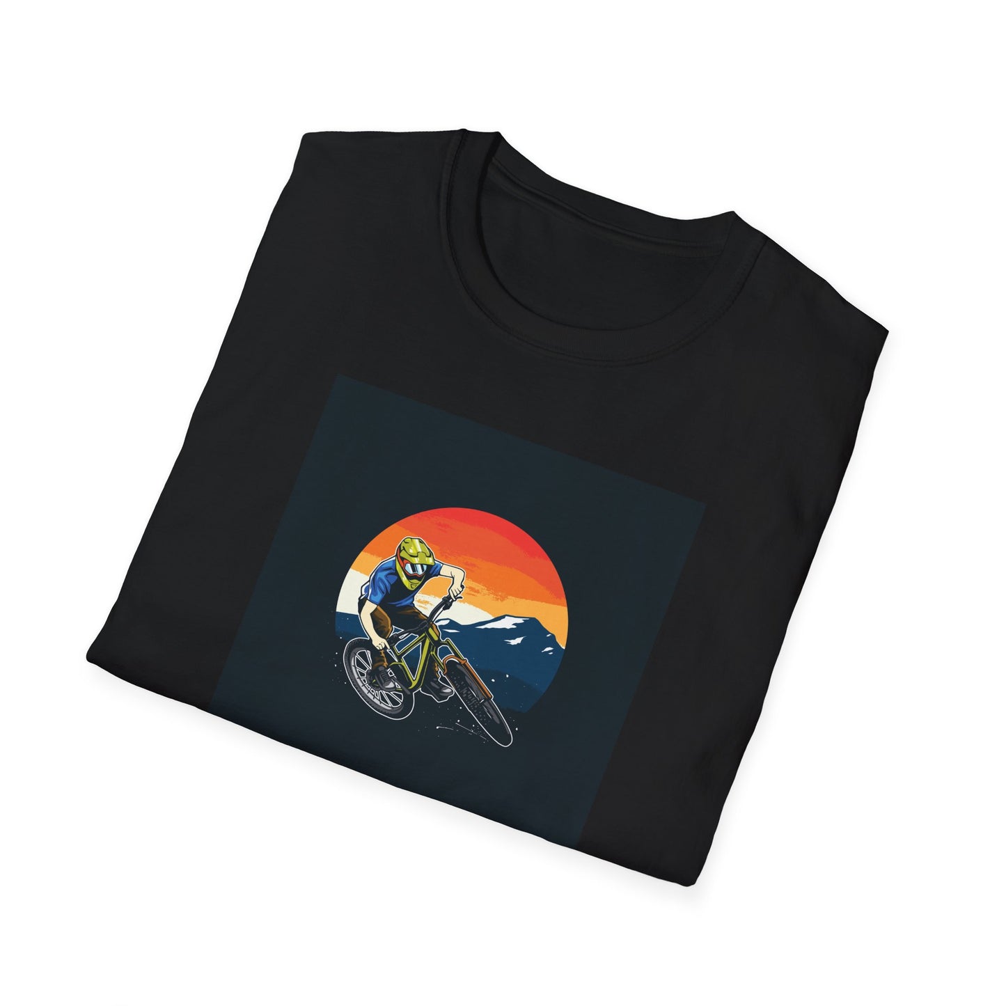 Mountain Biker T-Shirt - Adventure Cycling Tee, Outdoor Sports Shirt, Mountain Bike Lover Gift, Nature Enthusiast Top, Unisex Cotton Tee