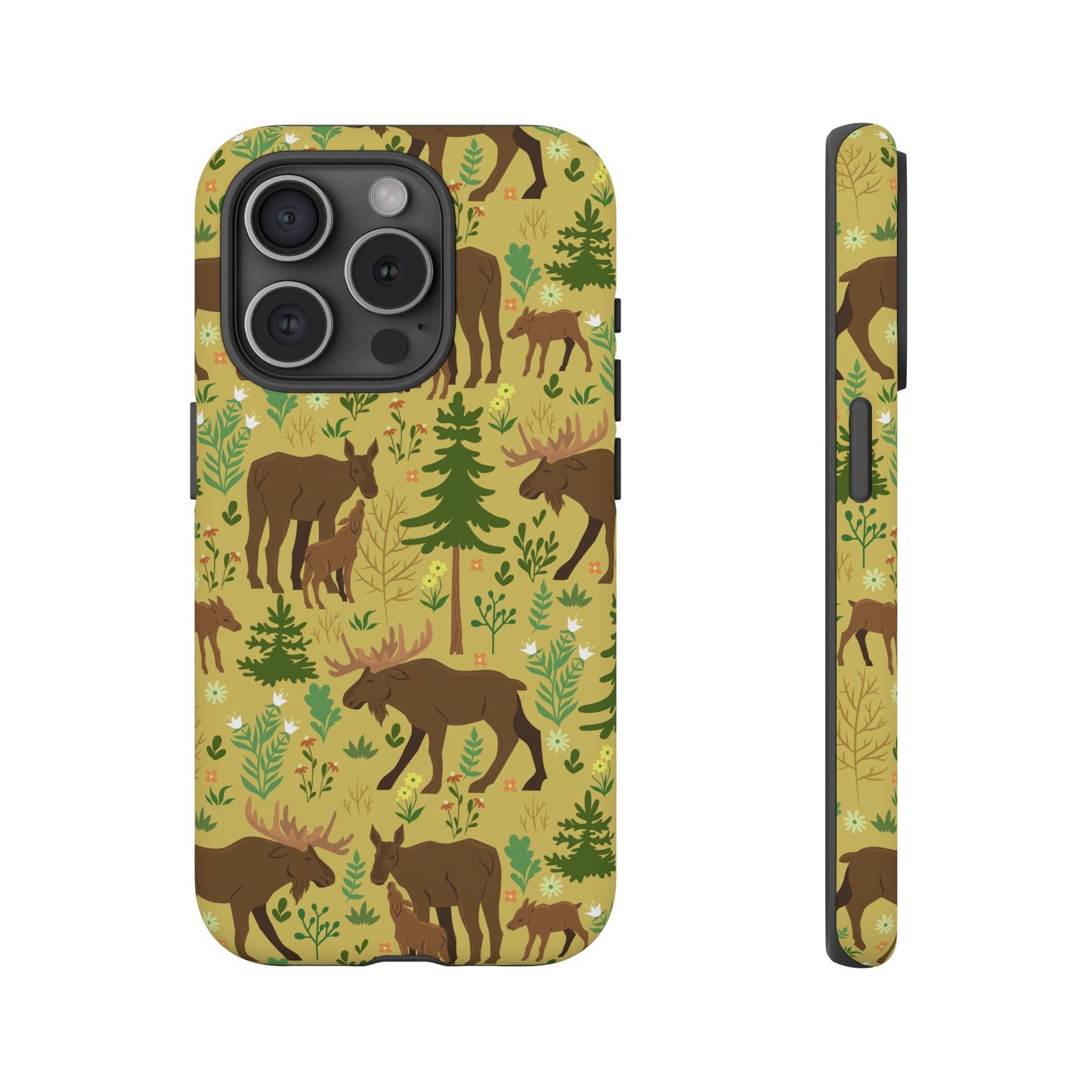 Moose Phone Case - Nature Lover's Accessory, Gifts for Outdoorsy Friends, Wildlife Decor, Eco-Friendly Cover, Forest Adventure Gear - MaisonThreadory