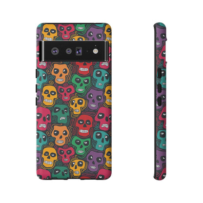 Phone Case, Day of the Dead Tough Case Phone, Mexican Skull Phone Cover, Floral Skeleton Phone Protector, Sugar Skull iPhone Case, Tough