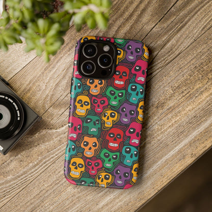 Phone Case, Day of the Dead Tough Case Phone, Mexican Skull Phone Cover, Floral Skeleton Phone Protector, Sugar Skull iPhone Case, Tough