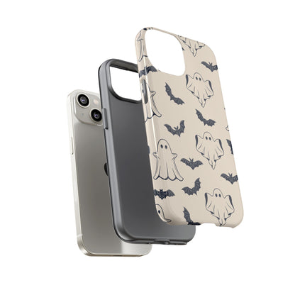 Halloween Phone Case, Ghosts and Bats, Cute Phone Cover, Spooky Accessories, Fall Decor, Gifts for Her, Halloween Party - MaisonThreadory