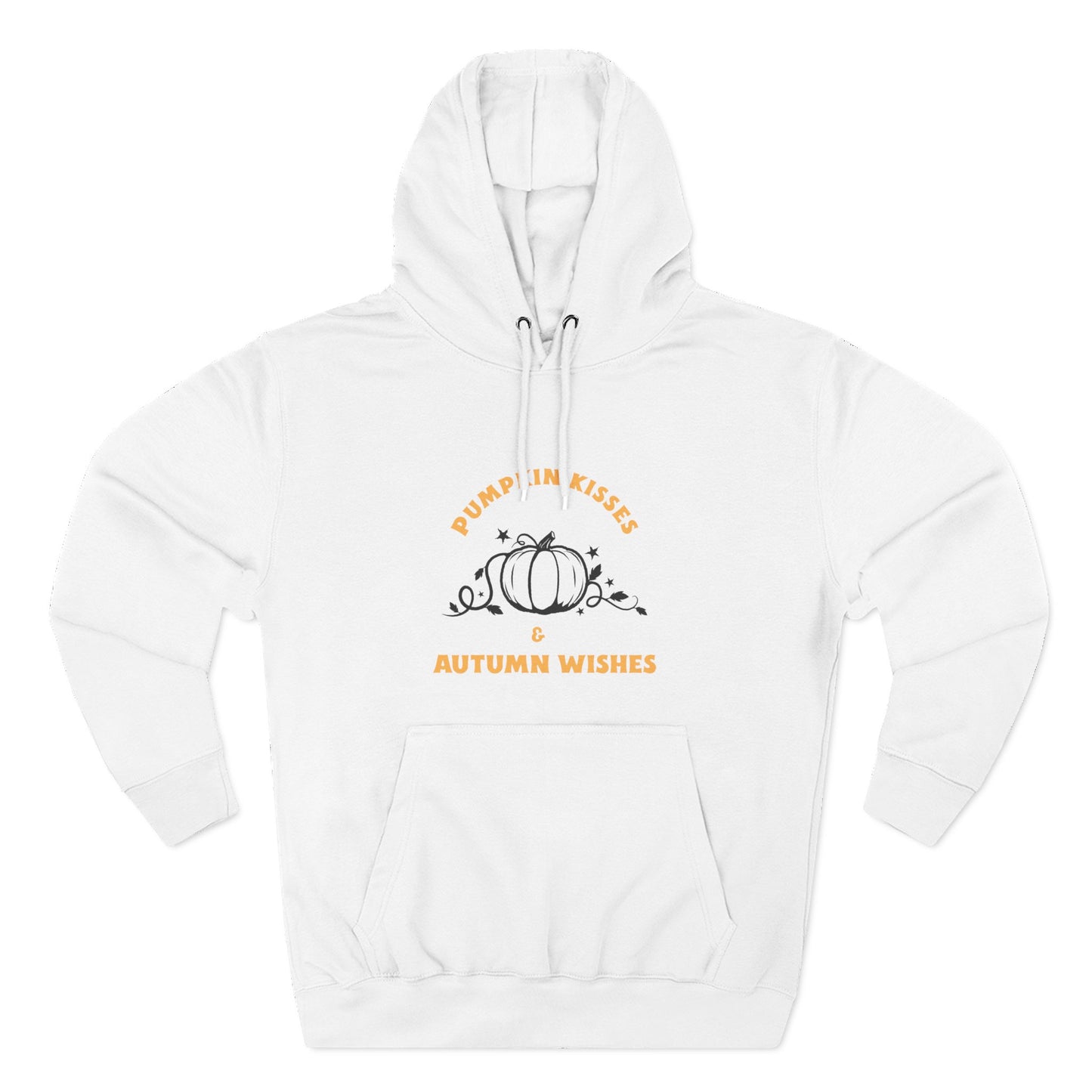 Autumn Wishes Fleece Hoodie, Cozy Fall Hoodie, Pumpkin Hoodie, Halloween Sweatshirt, Gift for Her, Seasonal Fashion - MaisonThreadory