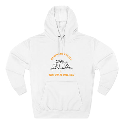 Autumn Wishes Fleece Hoodie, Cozy Fall Hoodie, Pumpkin Hoodie, Halloween Sweatshirt, Gift for Her, Seasonal Fashion - MaisonThreadory