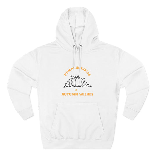 Autumn Wishes Fleece Hoodie, Cozy Fall Hoodie, Pumpkin Hoodie, Halloween Sweatshirt, Gift for Her, Seasonal Fashion - MaisonThreadory