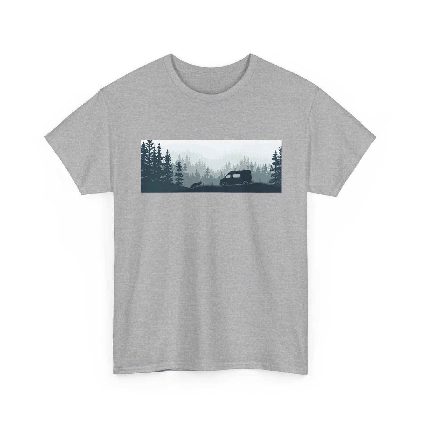 Nature Adventure Unisex Heavy Cotton Tee, Camping Shirt, Outdoor Wear, Gift for Nature Lovers, Eco-Friendly Apparel, Adventure Outfit - MaisonThreadory