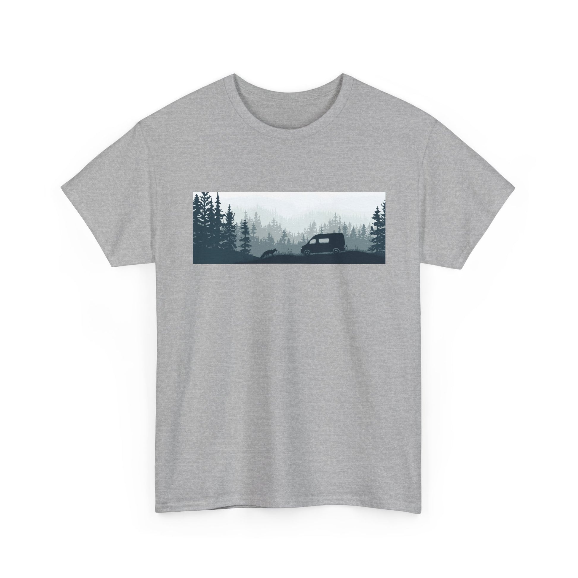 Nature Adventure Unisex Heavy Cotton Tee, Camping Shirt, Outdoor Wear, Gift for Nature Lovers, Eco-Friendly Apparel, Adventure Outfit - MaisonThreadory