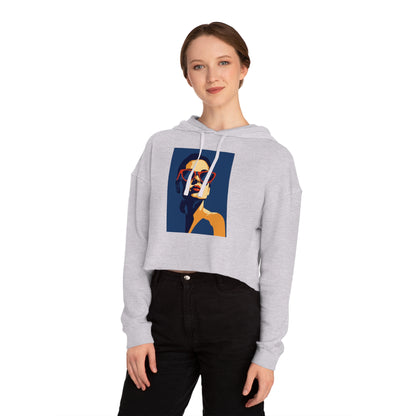 Chic Women's Cropped Hooded Sweatshirt, Trendy Fashion, Perfect for Casual Outings, Summer Nights, Gift for Her, Stylish Layering