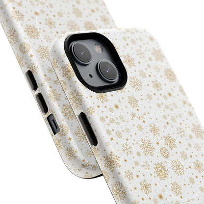 Festive Snowflake Phone Cases for Winter, Holiday Gift, Sleek Design, Winter Accessories, Durable Protection - MaisonThreadory