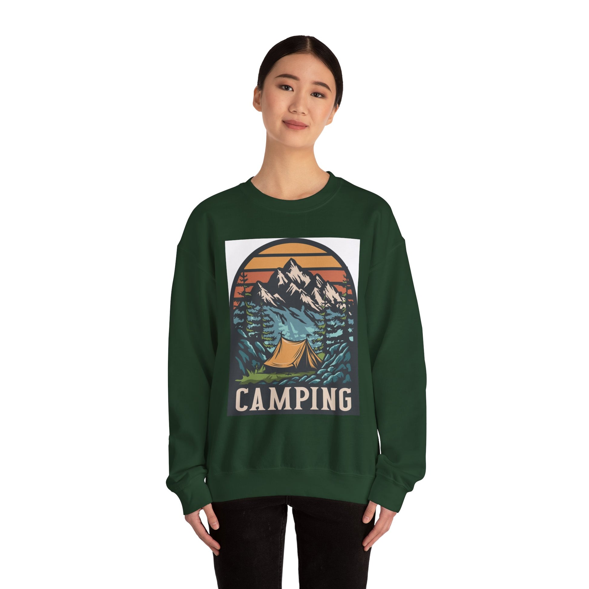 Camping Adventures Unisex Sweatshirt - Cozy Outdoor Gear, Nature Lover Gift, Hiking Apparel, Travel Essential, Campfire Style - MaisonThreadory