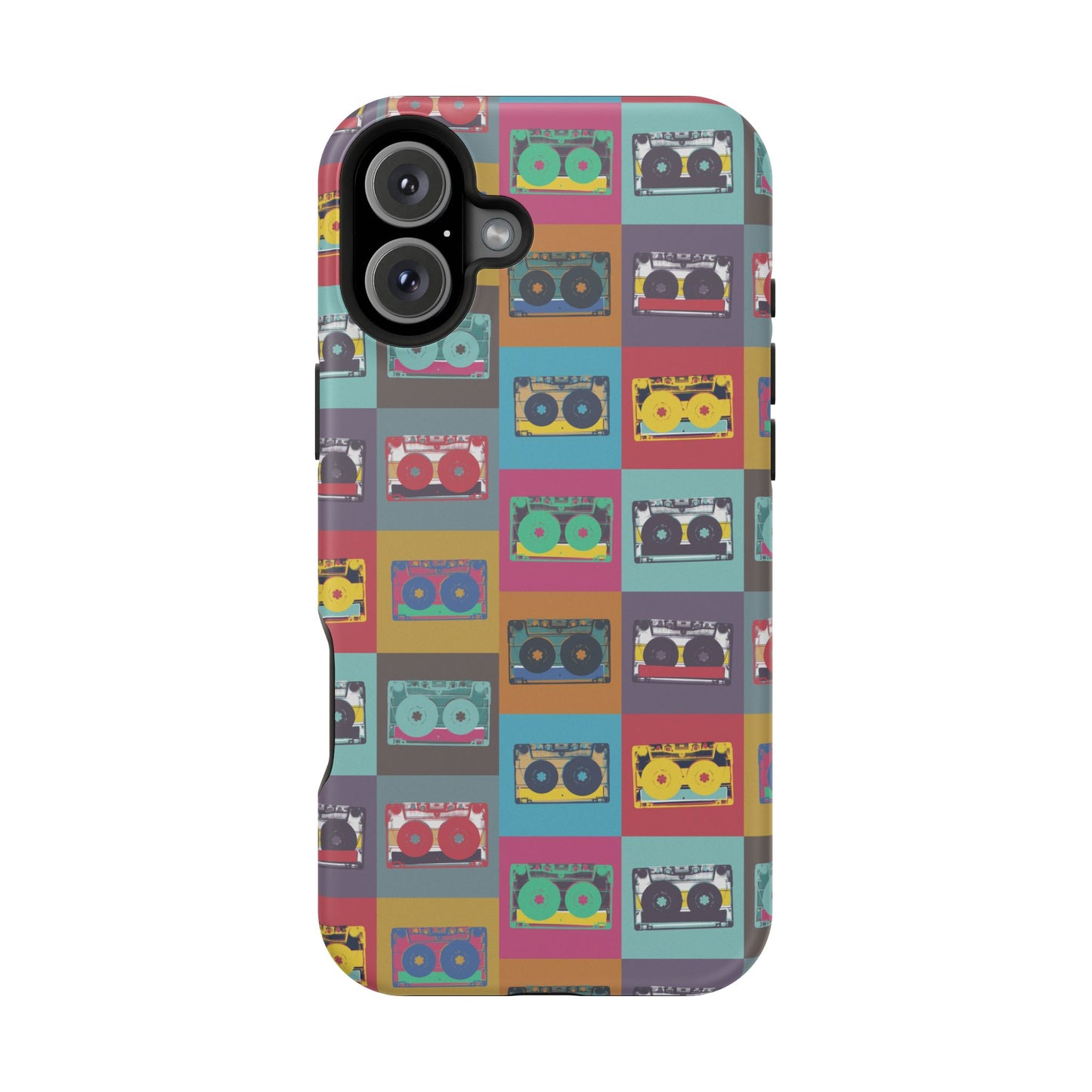 Retro Cassette Tape Phone Case, Vintage Style Tough Case, Music Lover Gift, Funky Tech Accessory, Fun Phone Cover